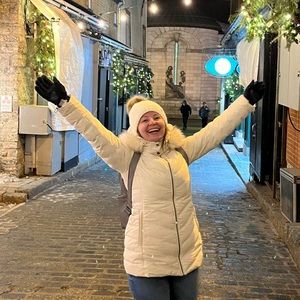 Zara cream/white coat